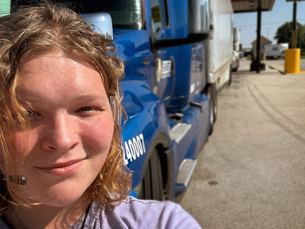 Ashleigh, the subject of forthcoming documentary "The Trans Trucker Project." Photo courtesy of the subject.