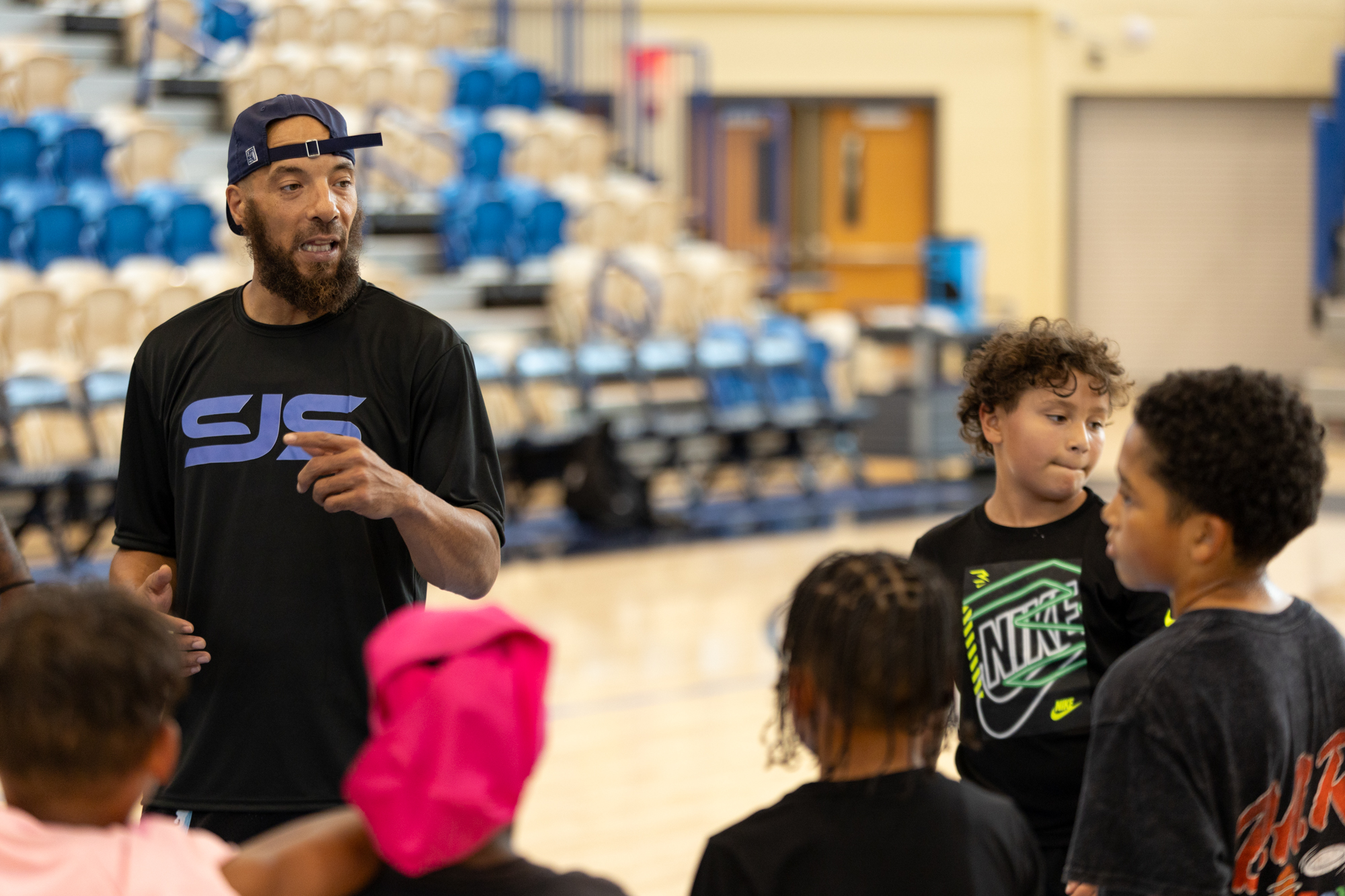during the Unity N Hoops event at the APG Federal Credit Union Arena at Harford Community College in Bel Air, MD. (Haldan Kirsch/Freelance)