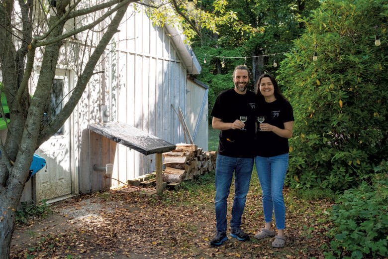 Andrew Baker and Diana Hill outside their roastery-brewery