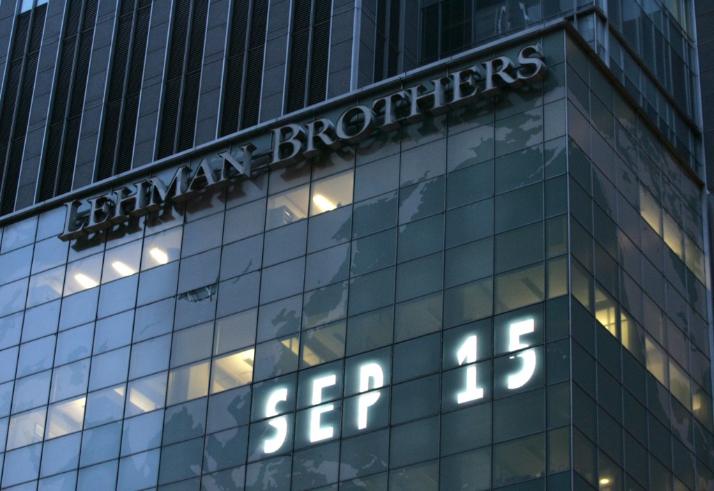 September 15, Lehman Brothers files for bankruptcy