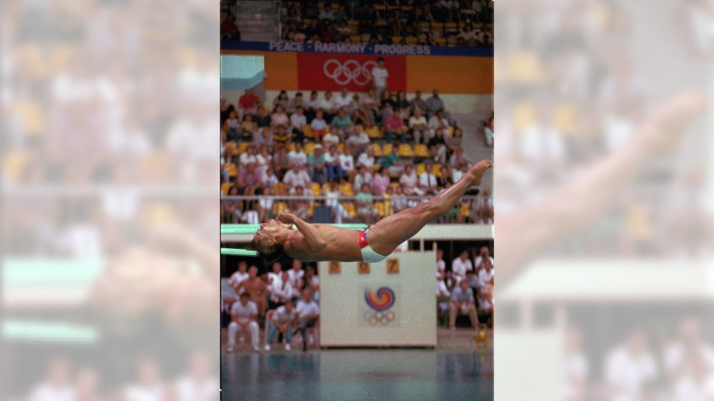September 19, Greg Louganis hits head on diving board
