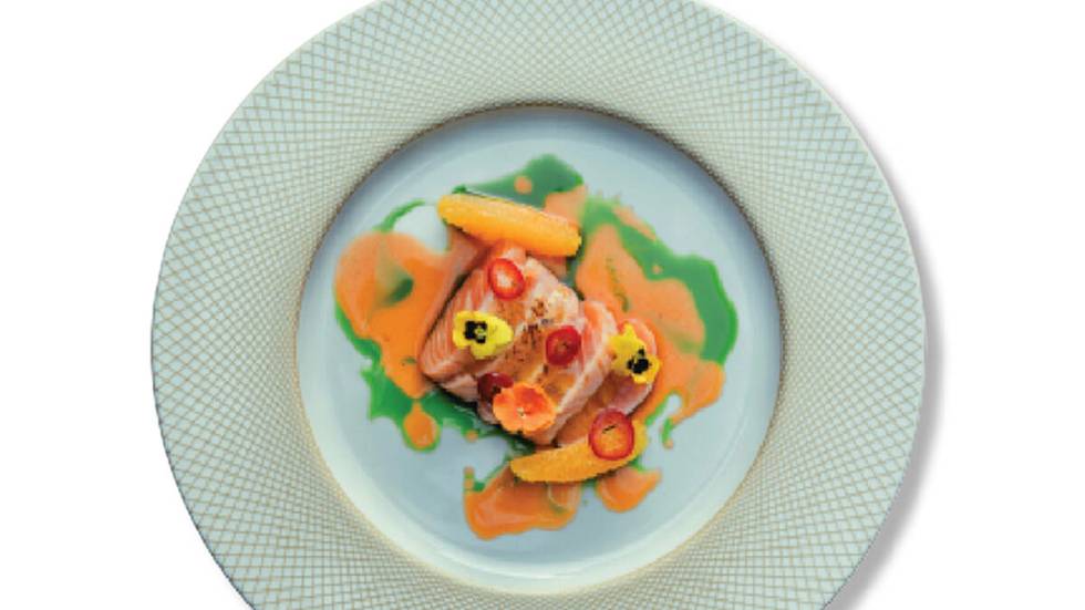 Seafood escabeche from the first Galeón dinner presented by Istorya, a Las Vegas culinary coll ...