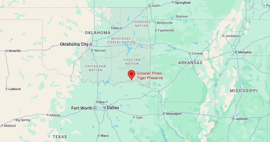 Caretaker killed by tiger at wildlife preserve in southeastern Oklahoma