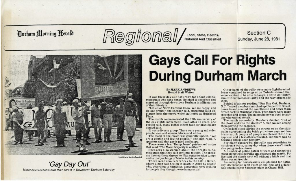 news clipping - our day out 1981