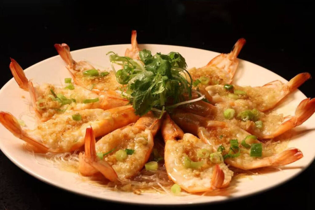 Steamed garlic shrimp with vermicelli from the Specials Menu being unveiled in September 2025 a ...
