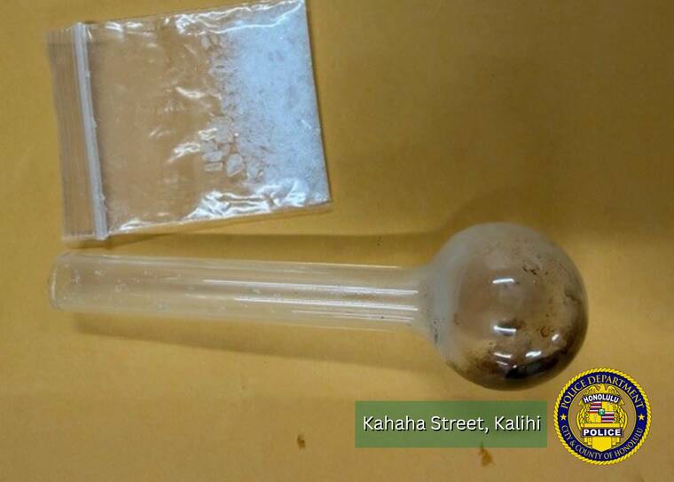 COURTESY HPD
                                Honolulu police officers recovered illicit drugs.