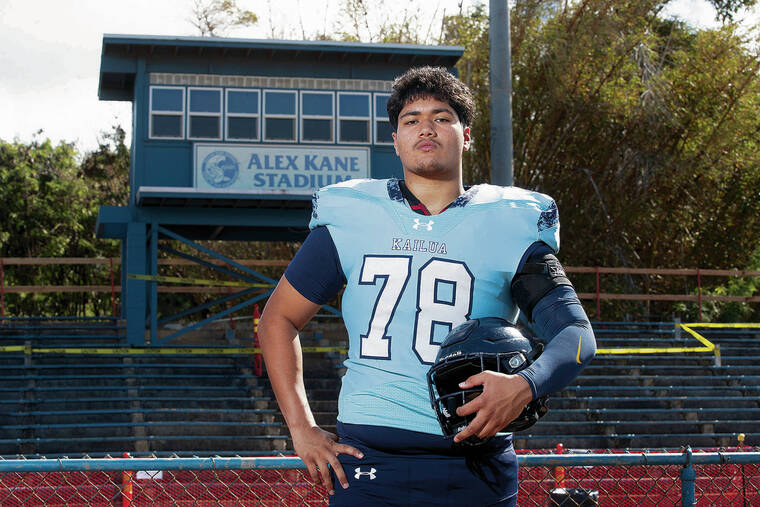 Kailua OT Esaiah Wong thrives staying close to home and relying on a strong foundation