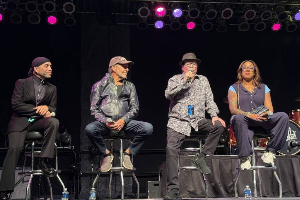 The Family Stone's Swang Stewart, Greg Errico, Jerry Martini and Sly Stone's daughter Phunne St ...