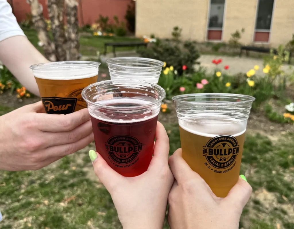 Durham's downtown social district is called "The Bullpen." (Photo by Paige Hamzik)