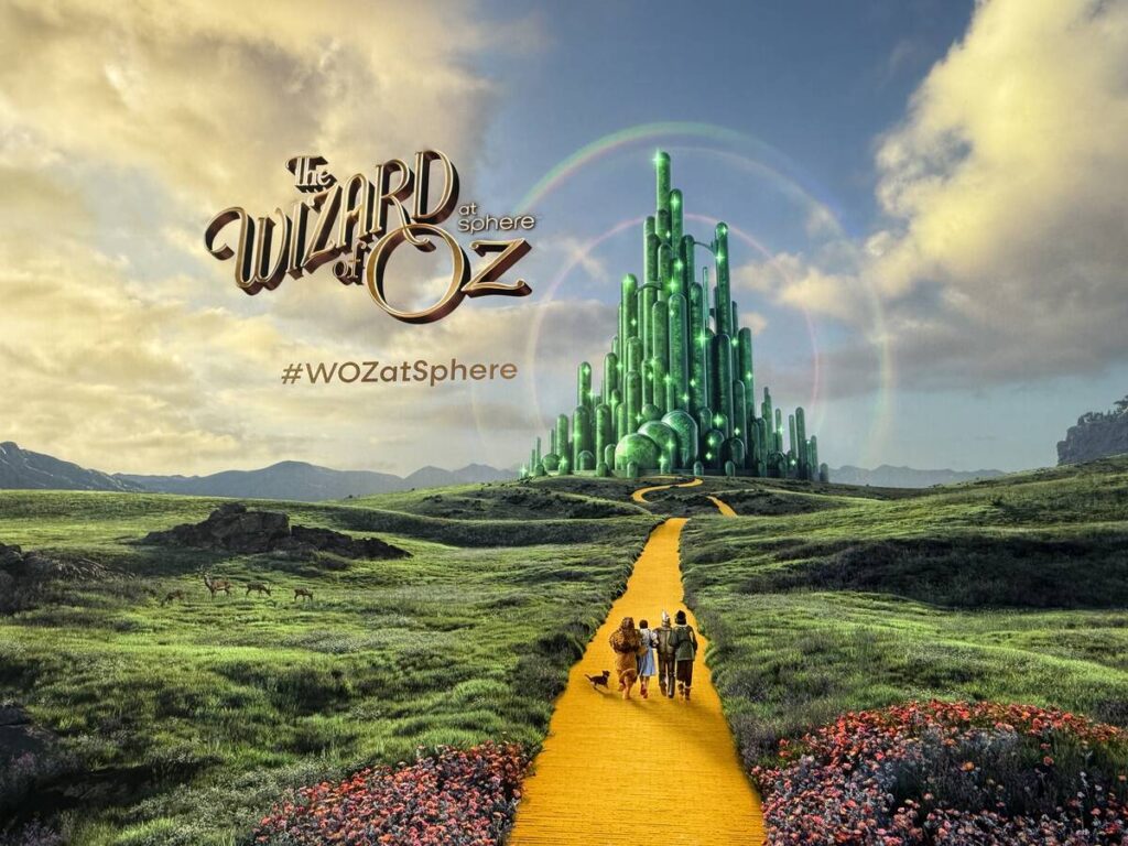 A scene from "The Wizard of Oz at Sphere," which opened on Thursday, Aug. 28, 2025. (John Katsi ...