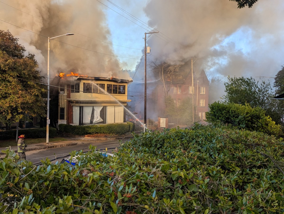 Firefighters battle intense blaze on Cobb Lane in Five Points South 3 Fire in Five Points South on 10/31/2025