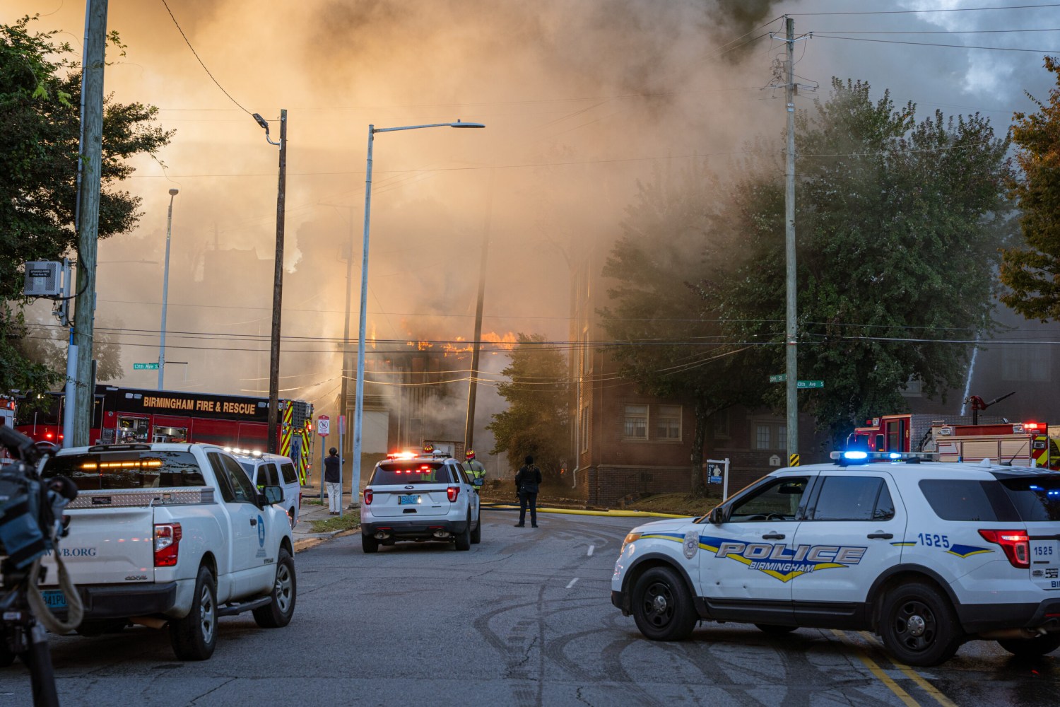 Firefighters battle intense blaze on Cobb Lane in Five Points South 5 Fire in Five Points South on 10/31/2025