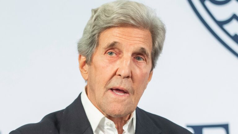 Kerry was bestowed the award for his contributions to tackling climate change.