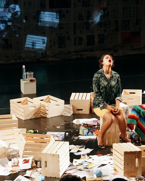 a performer on stage