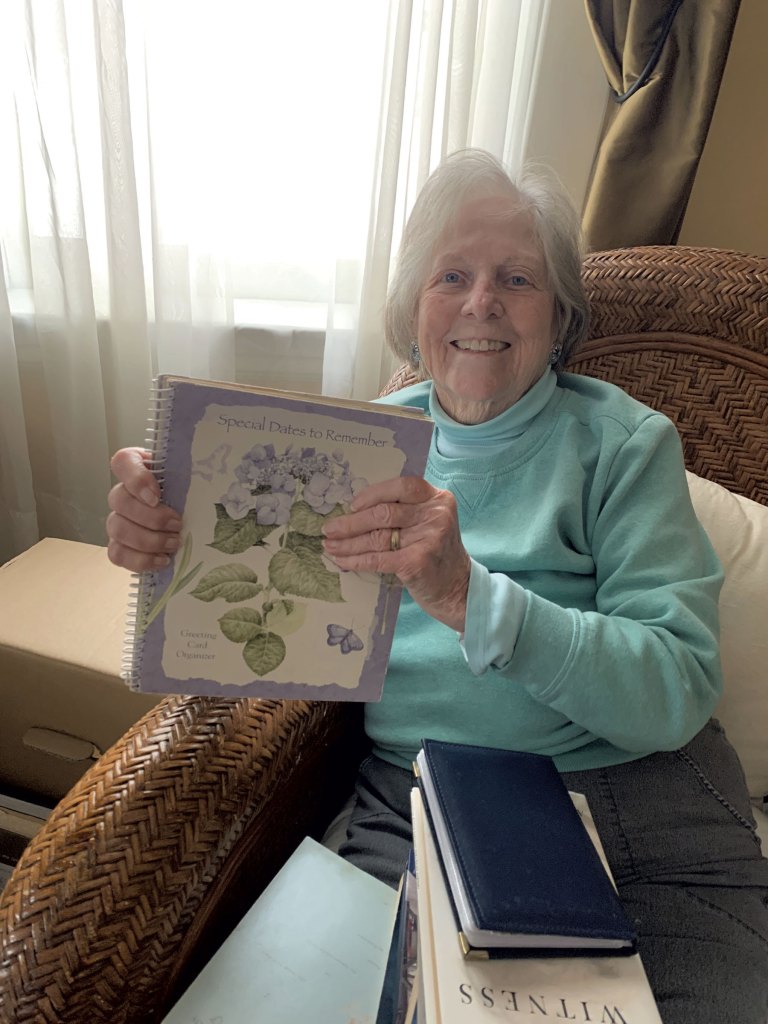 Jane with some of her books