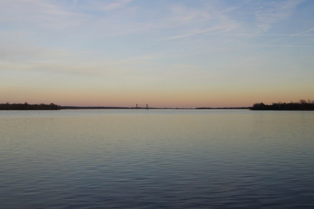 The James River today as seen from Old City Point Park in Hopewell, where the Kepone spill originated in 1975. The largest concentrations of Kepone didn't settle in front of Hopewell, but in downstream areas. (James W. Robinson/The Virginia Gazette)