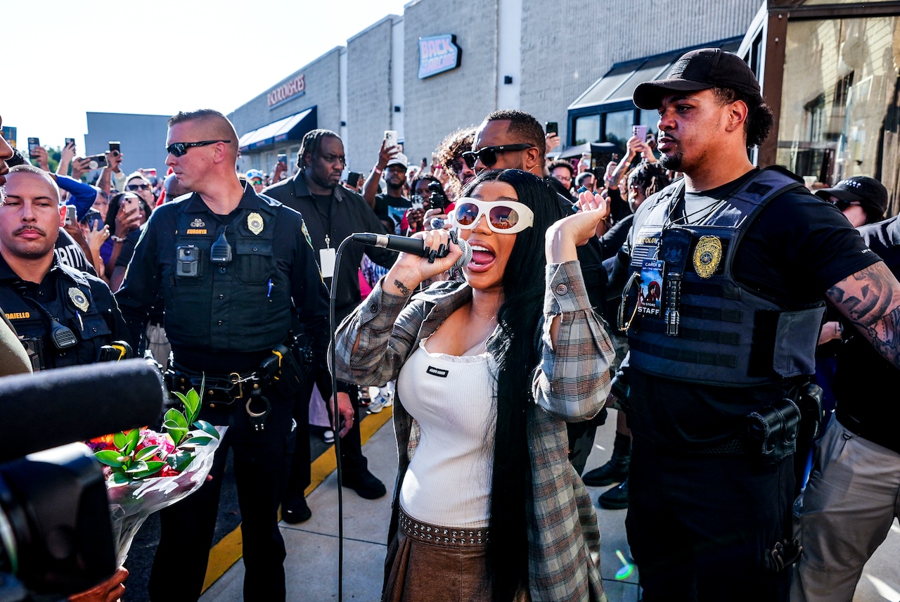 Rapper Cardi B at Palmer Park Mall