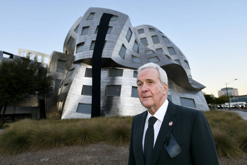 Larry Ruvo is seen outside the Frank Gehry-designed Cleveland Clinic Lou Ruvo Center for Brain ...