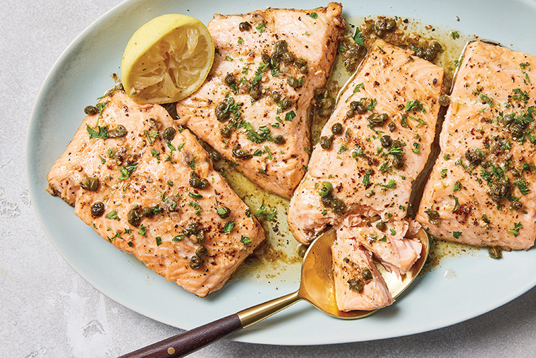 Seared Salmon With A Salty Secret