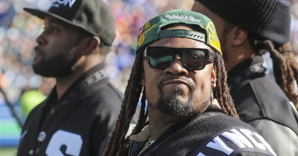 Former Seahawks star Marshawn Lynch part of broadcast for 49ers game