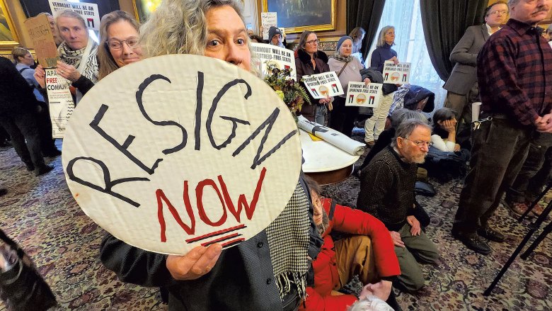 Protesters at the Statehouse