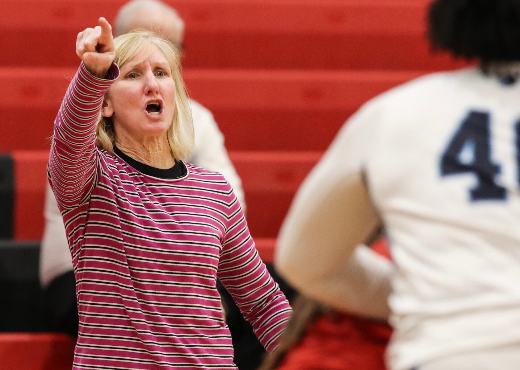 Atlantic City head coach Jason Lantz during the girls basketball game between Ocean City and Atlantic City at Ocean City High School in Ocean City, NJ on 1/14/26.