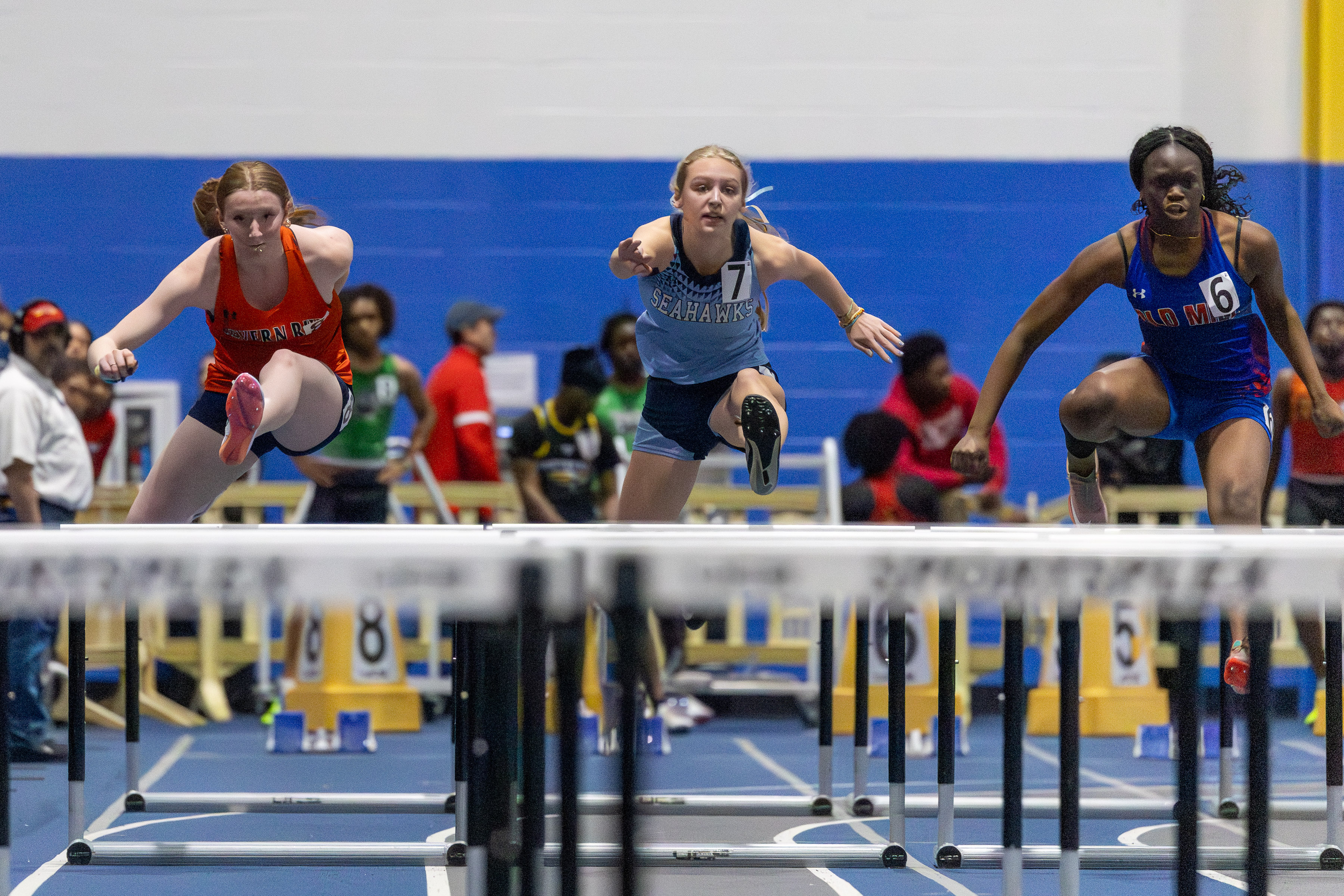 Junior Karlee Otis, Severn Run, Senior Justine Buchanan, South RIver,...