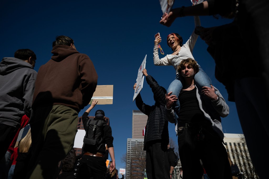 Immigration protests in Denver as part of nationwide protests in opposition of the Trump administration's policies.