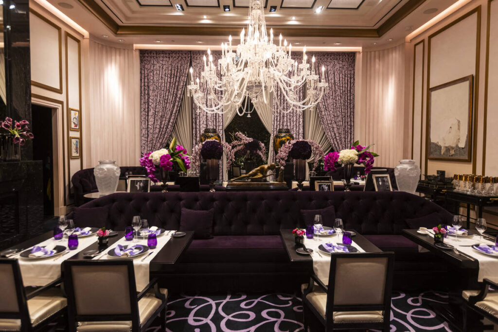 A view of the dining room at Joël Robuchon at the MGM Grand on Monday, Sept. 22, 2025, in ...