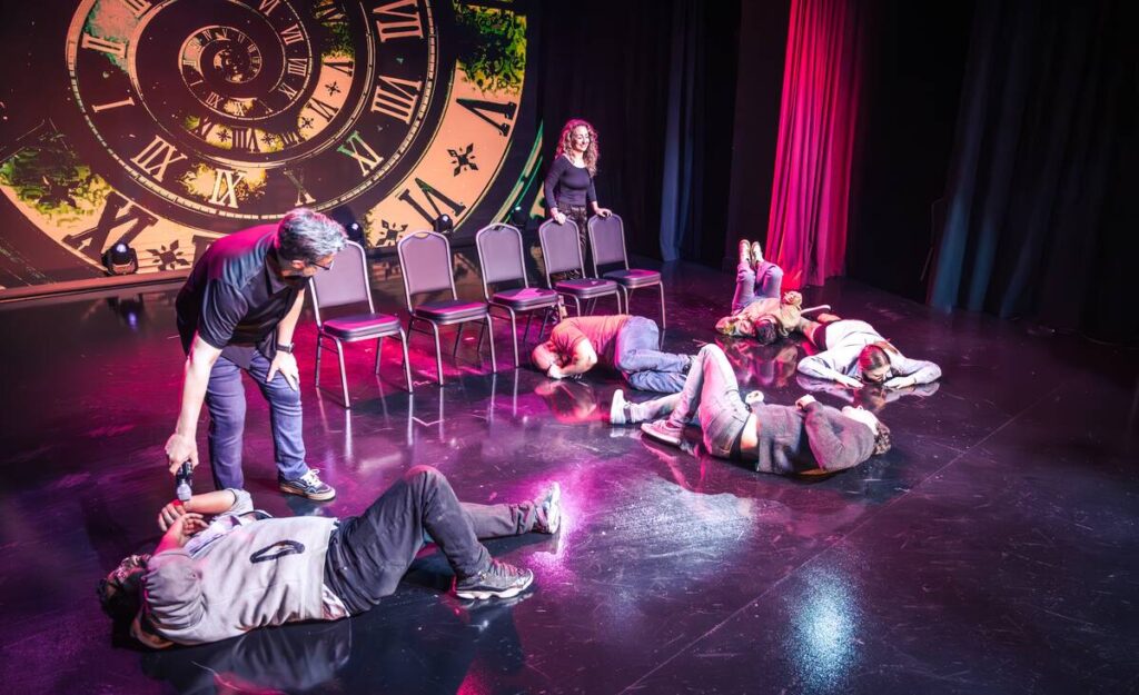 A scene from Marc Savard's new show at Flyover on the Strip. Burton reopened his production in ...