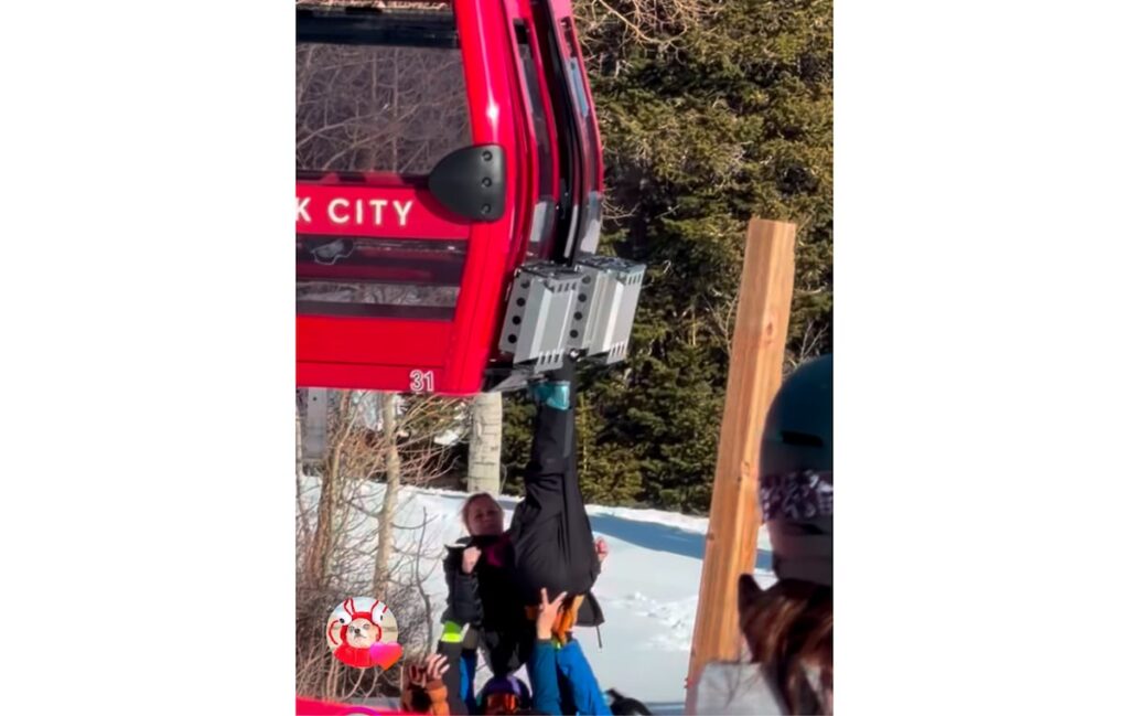 Park City’s Red Pine Gondola leaves skier briefly suspended in midair