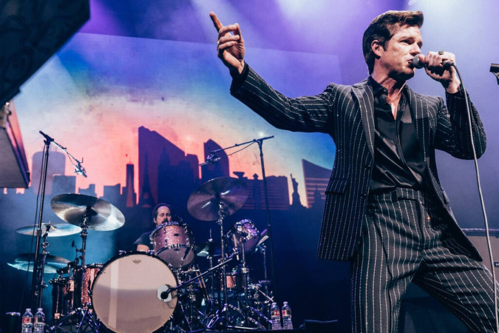 The Killers at House of Blues Las Vegas for a private event on Tuesday, Jan. 30, 2026. (Chris P ...