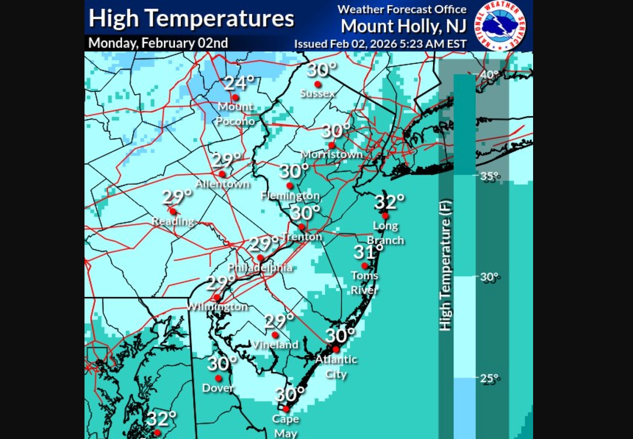 N.J. weather: Multiple chances for light snow this week