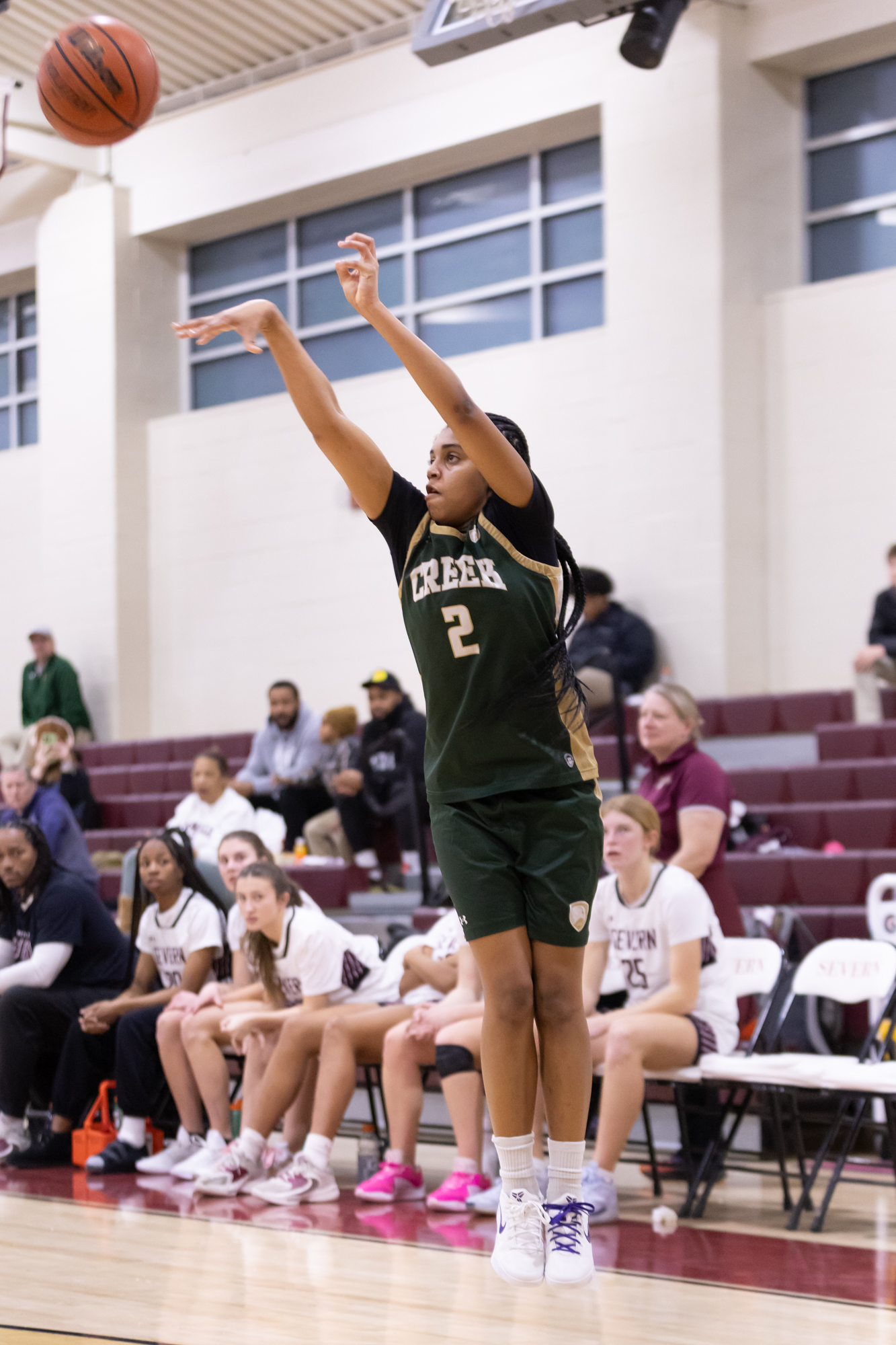 Indian Creekâs Masara Magassouba fires off a deep shot during...