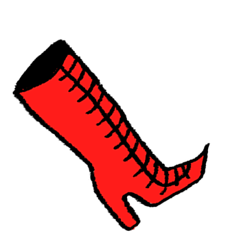 illustration of a red boot