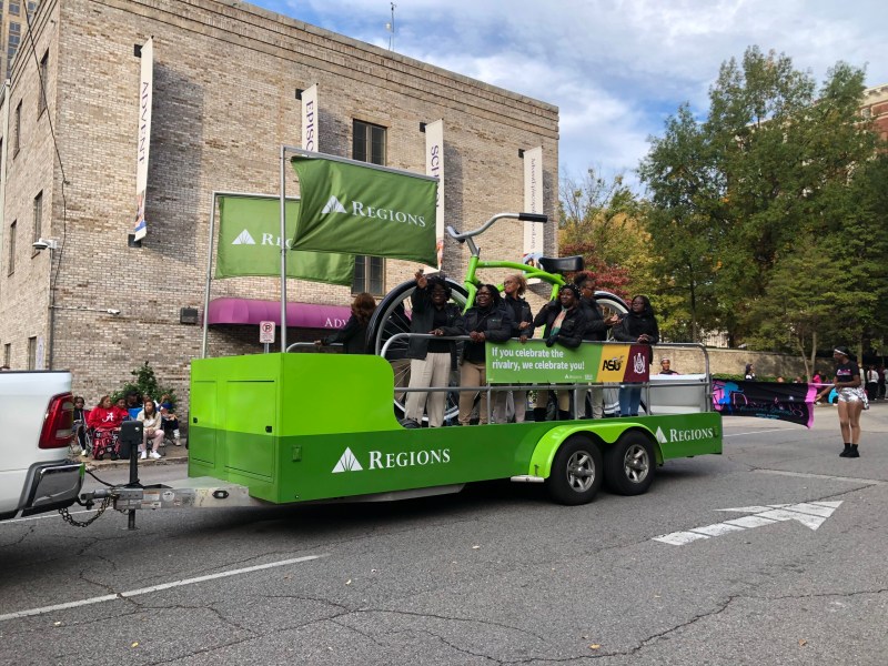Regions Bank employees volunteer at the Magic City Classic each year