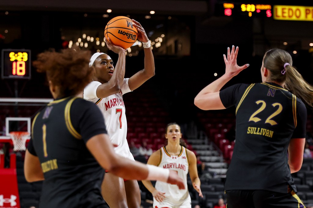 No. 14 Maryland women’s basketball topples Northwestern, 79-57, as Okananwa hits milestone
