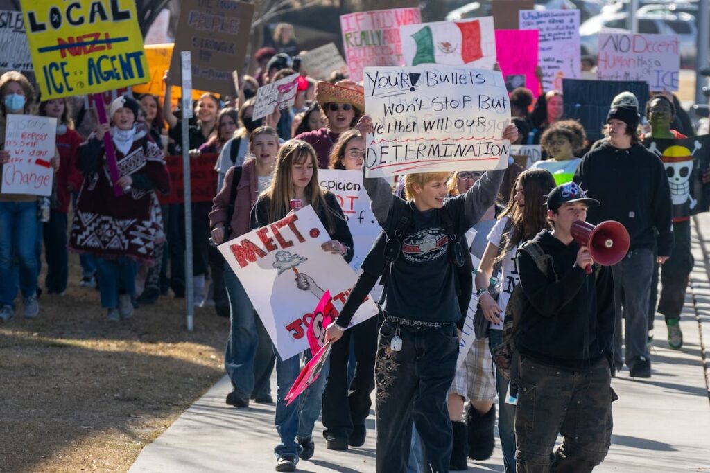 Utah students walk out of class to protest ICE, demand change