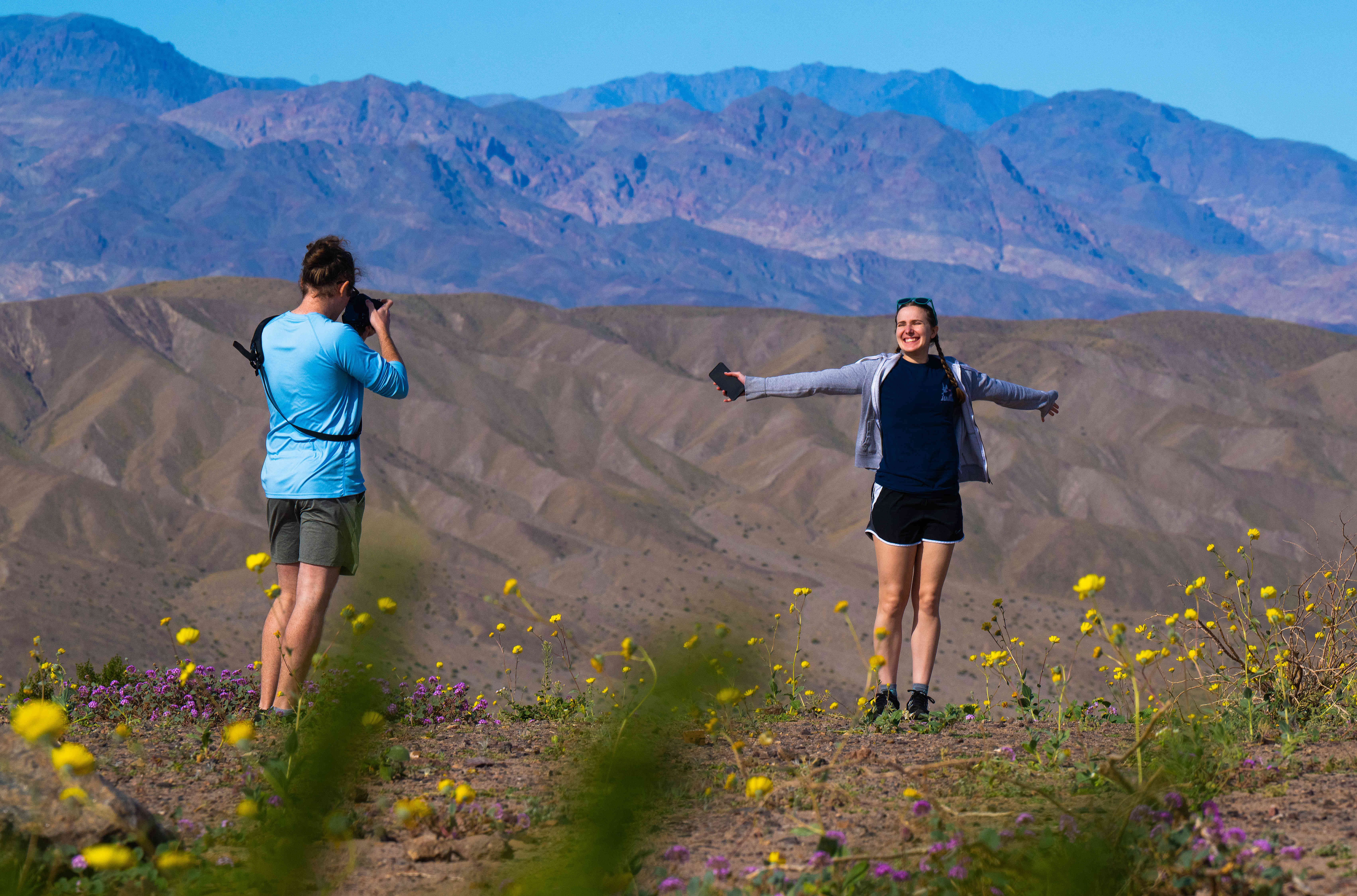 Sarah Phillips, from Houston, Texas, poses for her husband Keith...