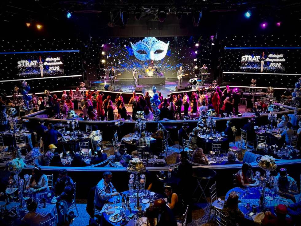 The Strat Theater, with old-school design and modern technology, is shown on New Year's Eve 202 ...