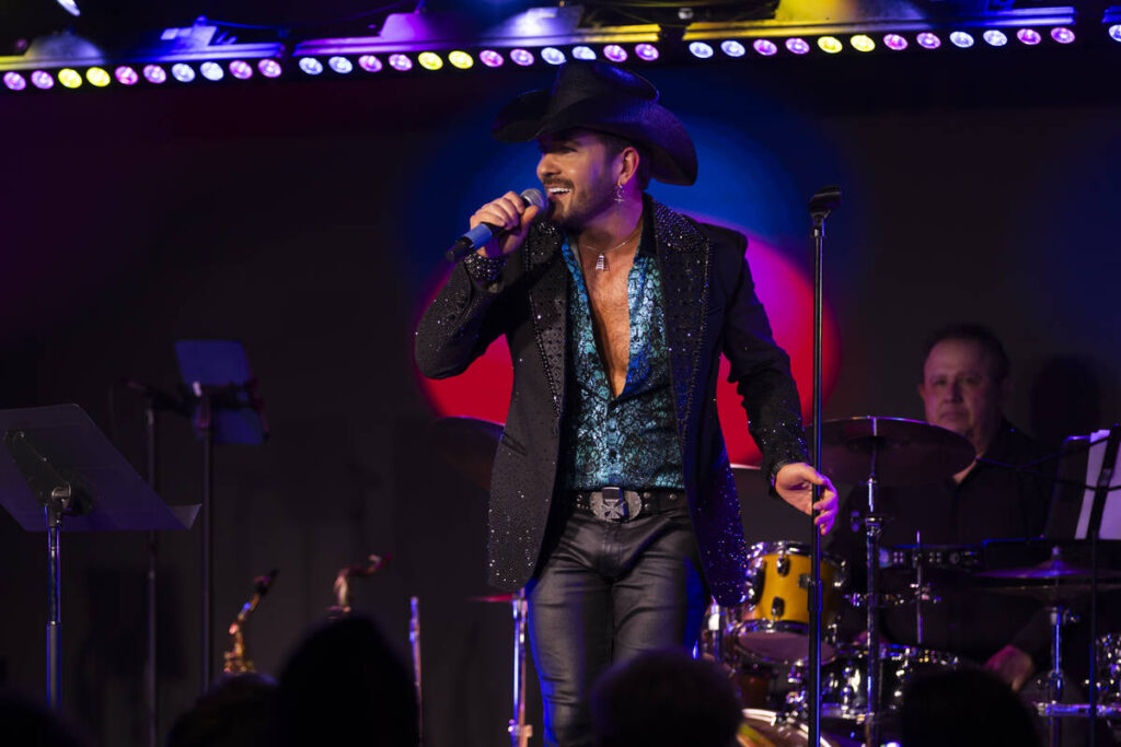 Chase Brown performs during Review-Journal columnist John Katsilometes’ St. Baldrick ...