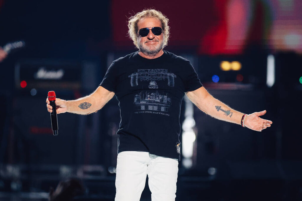 Sammy Hagar performs during night one of the iHeartRadio Music Festival at T-Mobile Arena Frida ...