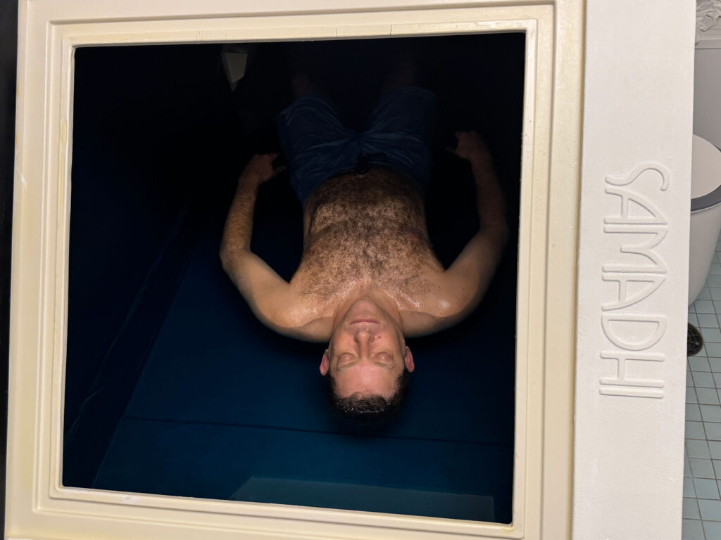 Floating with Justin Morgan-Parmett at Float Away Wellness Spa
