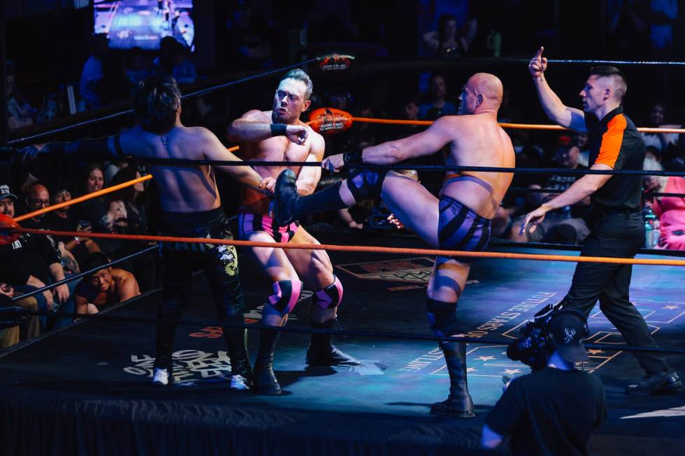 A Future Stars of Wrestling match is underway at the Luxor Sunday, March 29, 2026, in Las Vegas ...