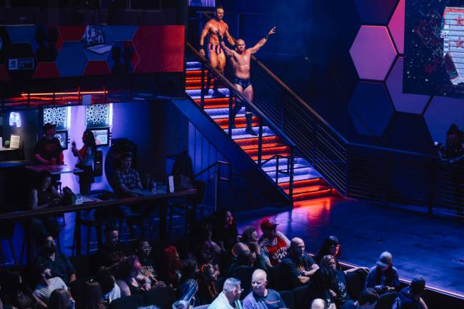 A Future Stars of Wrestling match is underway at the Luxor Sunday, March 29, 2026, in Las Vegas ...