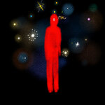 This is an illustration of a person zooming into space.