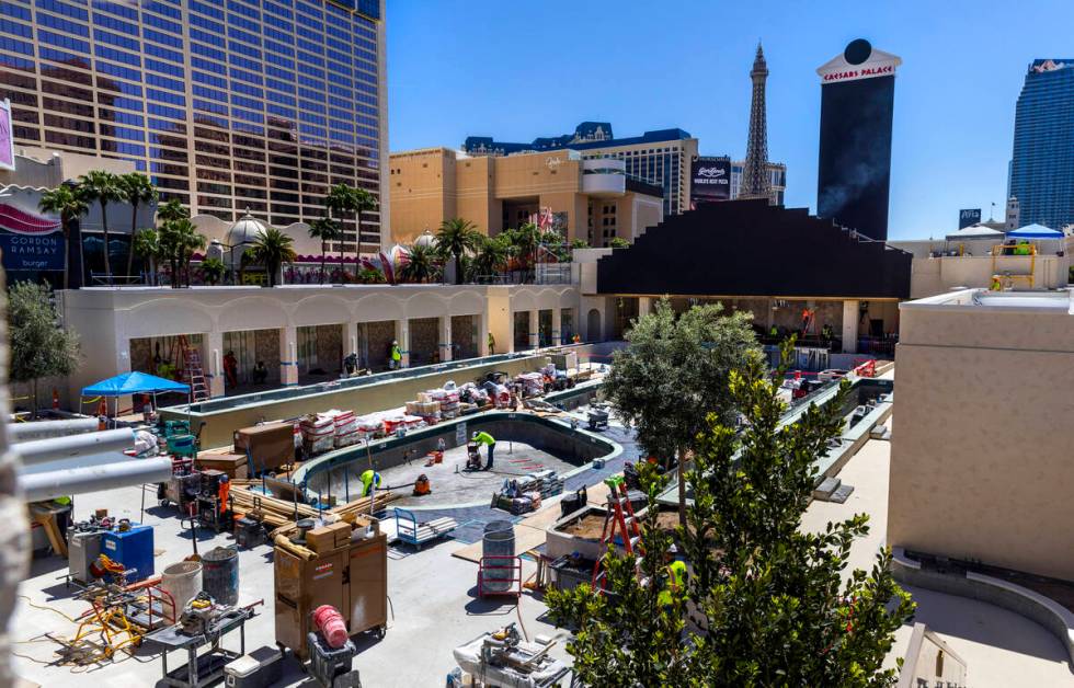 Several pools are being completed as construction continues on the new Omnia Dayclub at Caesars ...