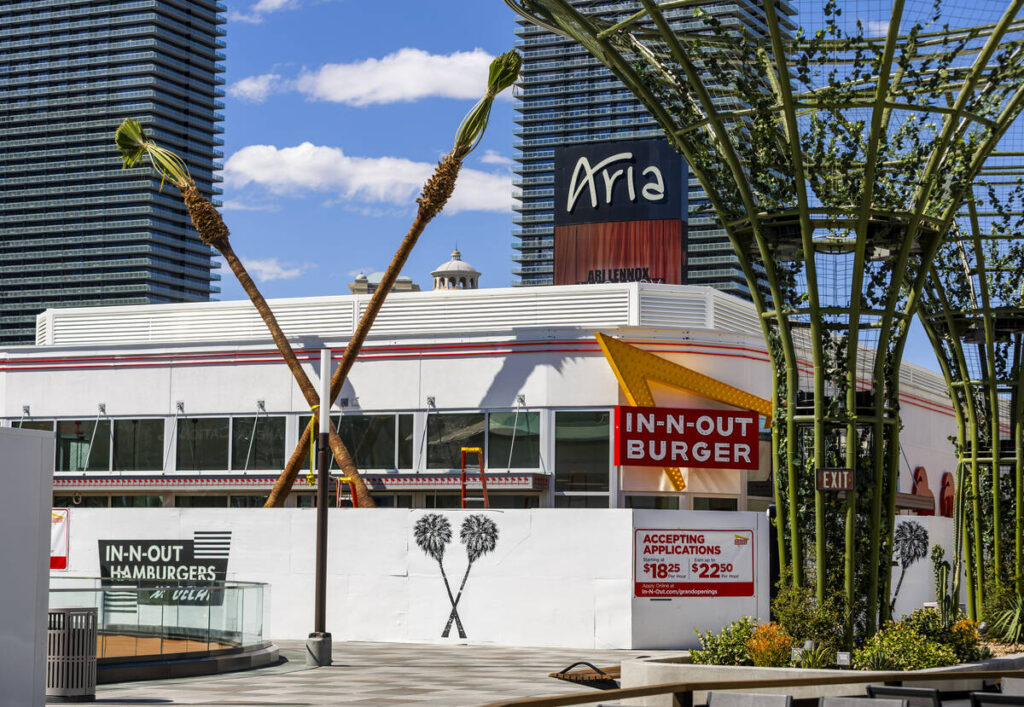 Construction continues on a new In-N-Out Burger which is being built at BLVD Las Vegas on Tuesd ...
