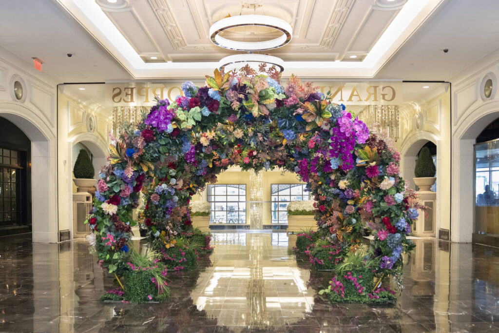 The "Amore in Fiore" art installation is on display through Aug. 2. (Grand Canal Shoppes)