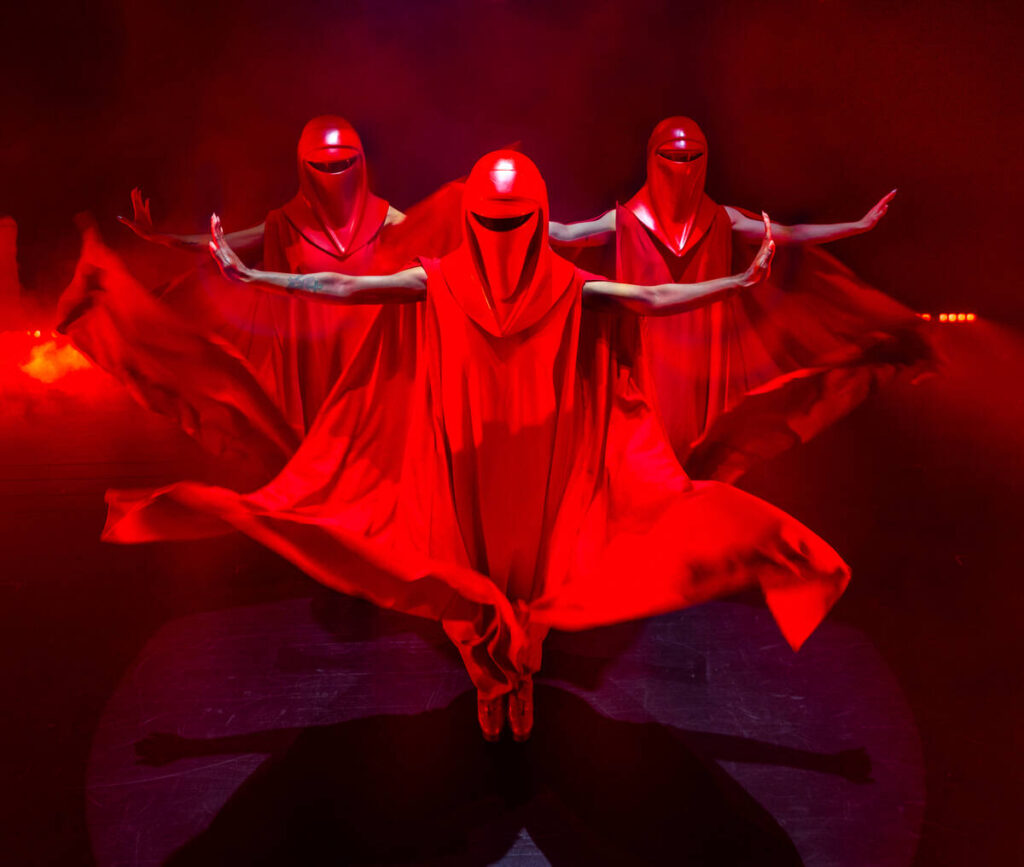 The Imperial Guards from "The Empire Strips Back", a burlesque "Star Wars" spoof opening May 4, ...